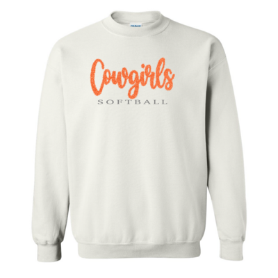 Cowgirls Softball Tinsel Sweatshirt WHITE