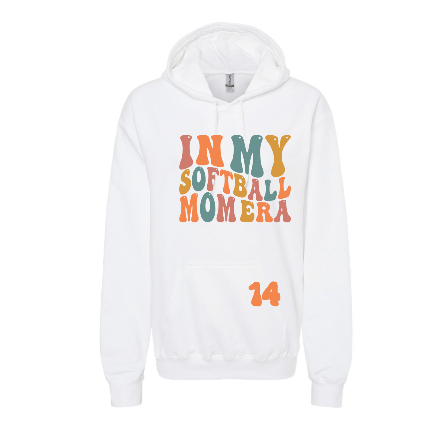 Softball - Mom Era - Hoodie White