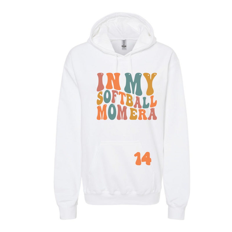 Softball - Mom Era - Hoodie White