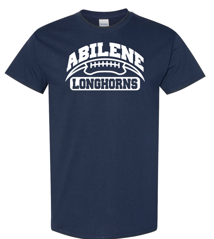 Abilene LONGHORNS Football Curve NAVY