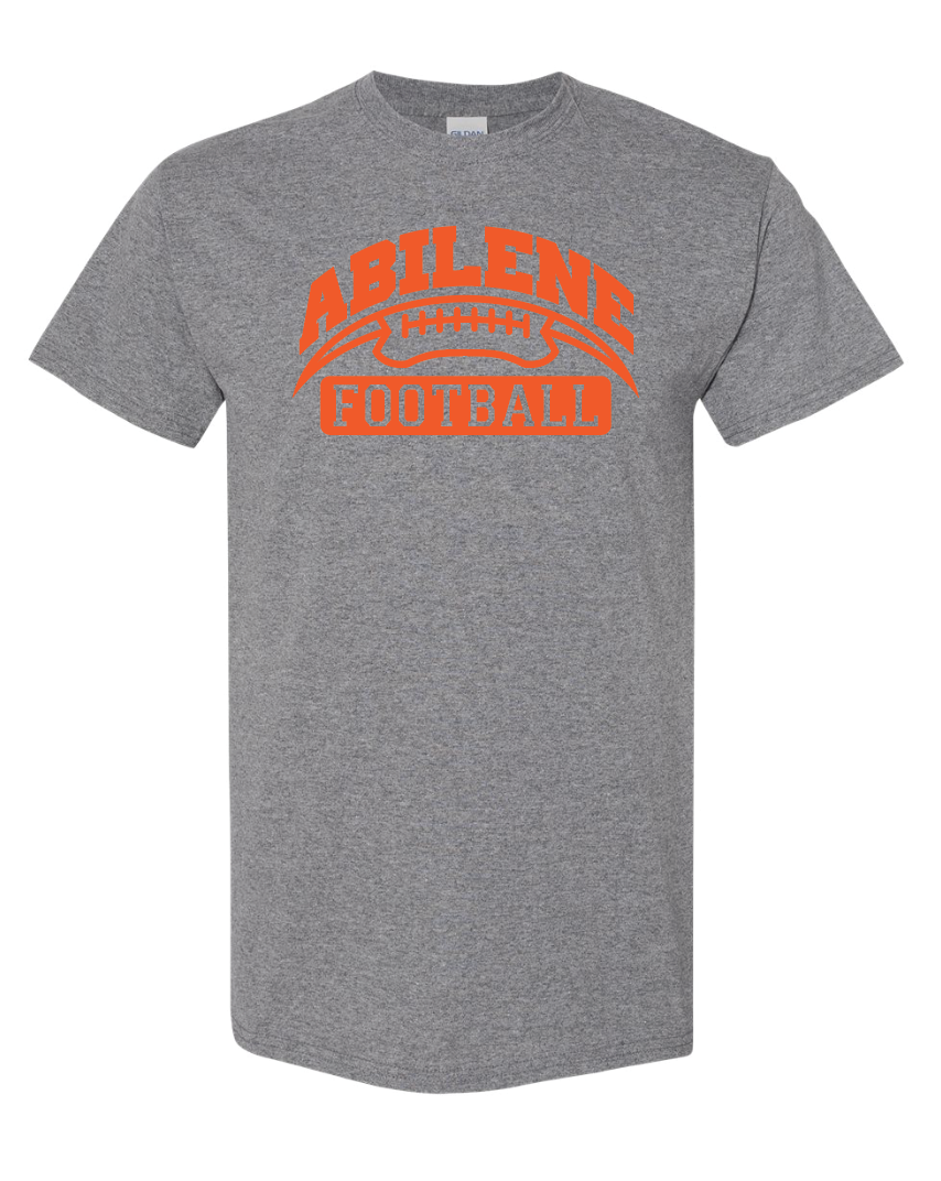 Abilene Football Curve - Graphite Tshirt