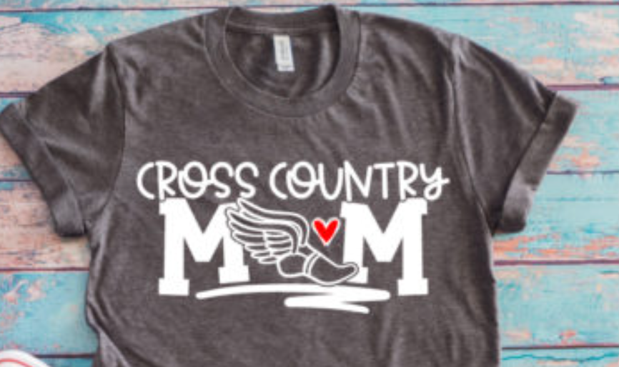 Cross Country Mom Squad (V) - HEART WILL BE WHITE