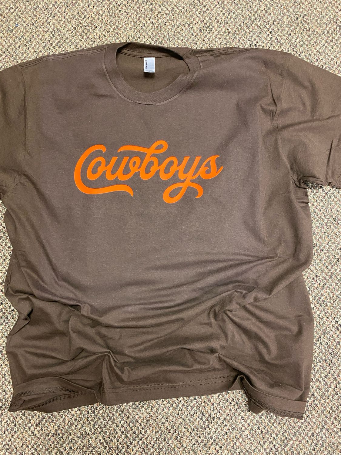 Cowboys Retro Script Brown shirt