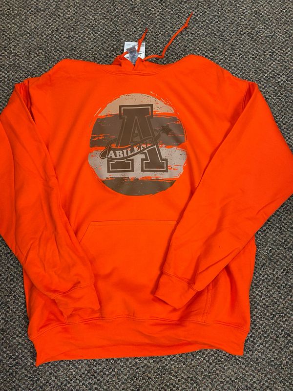 A Logo Circle Multicolor Circle ORANGE OR SAND HOODIE