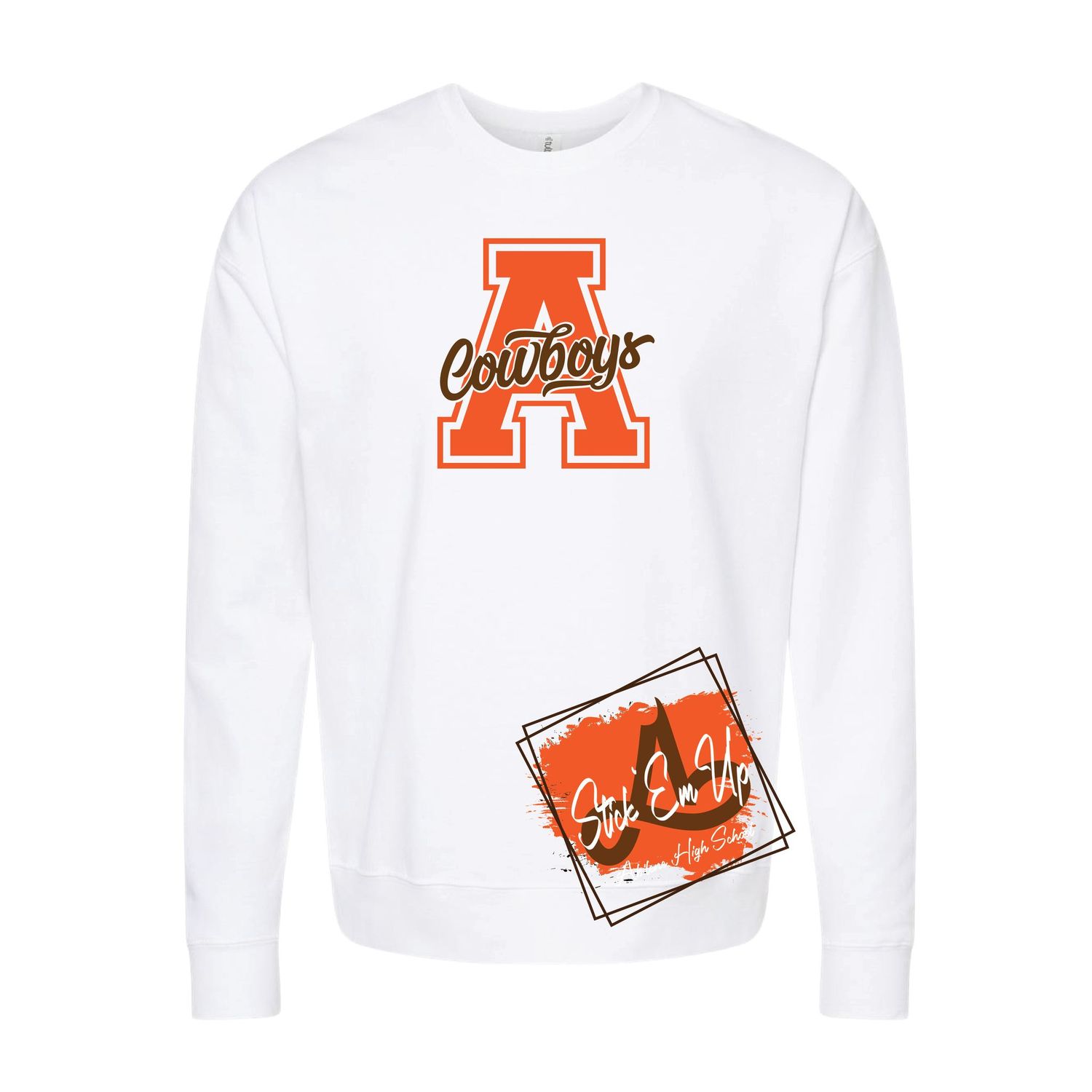 A with Script Cowboys Sweatshirt
