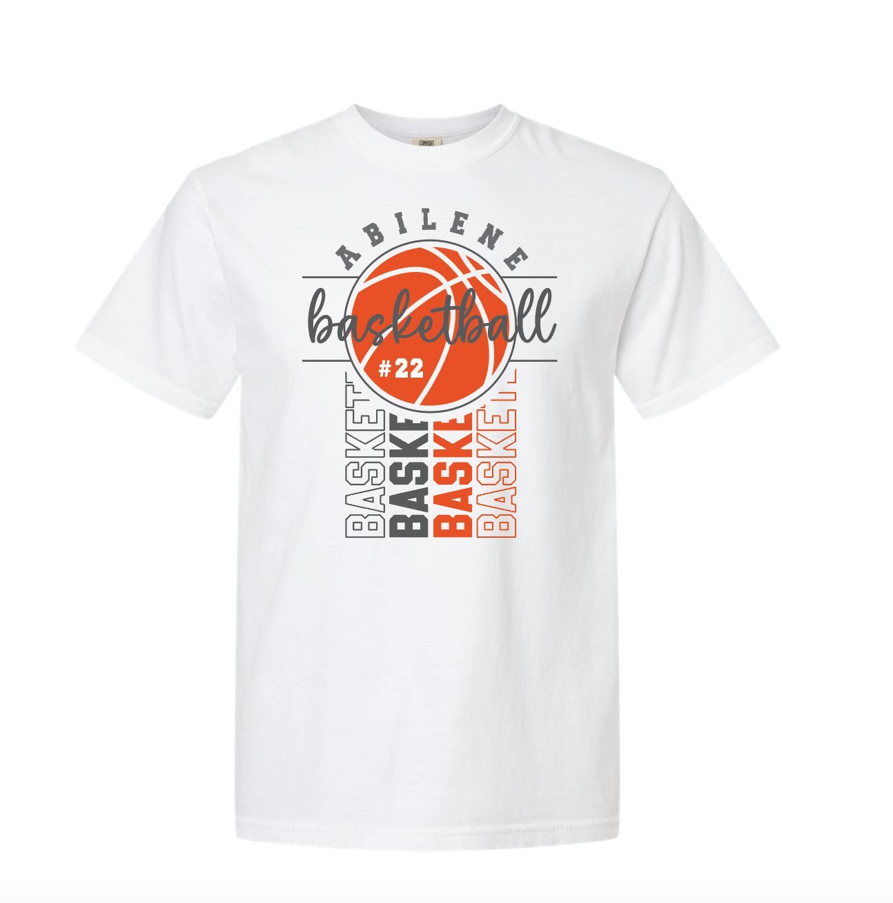 Abilene Basketball - White or Sport Grey