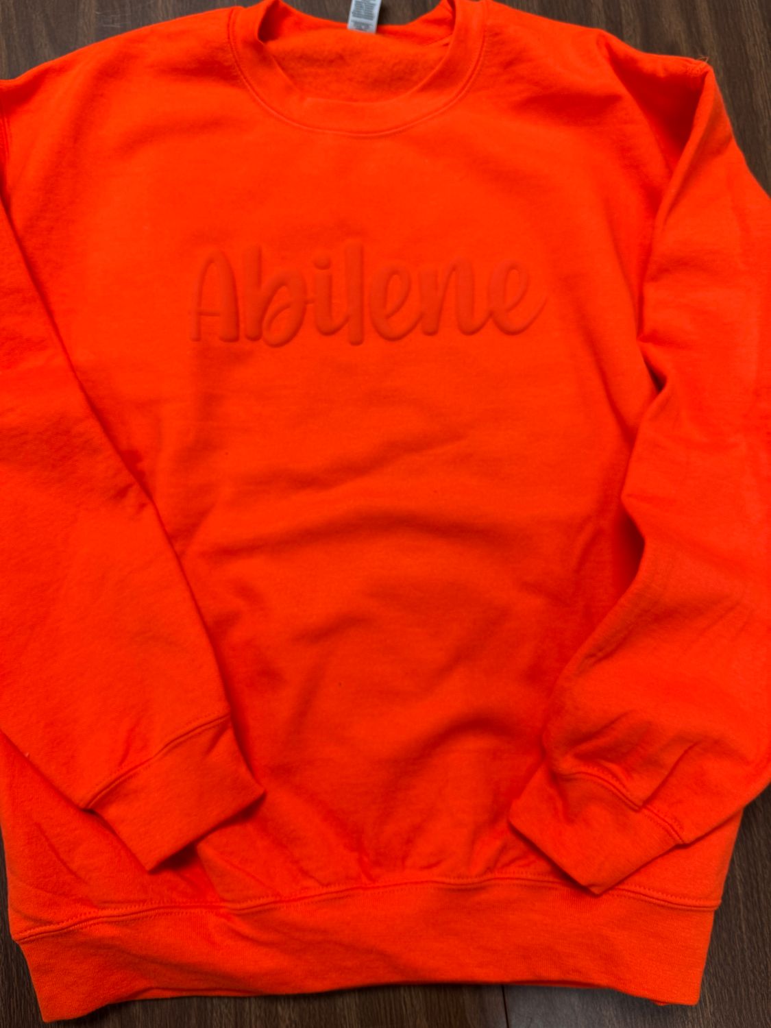 Abilene Orange Sweatshirt - Abilene - Choose your font!