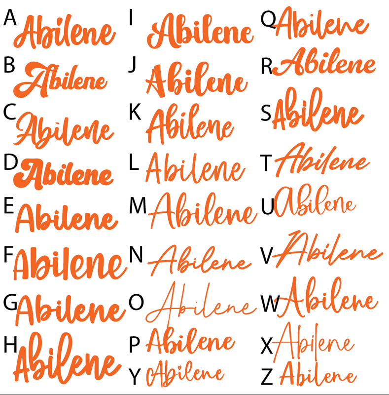 Abilene Orange Sweatshirt - Abilene - Choose your font!