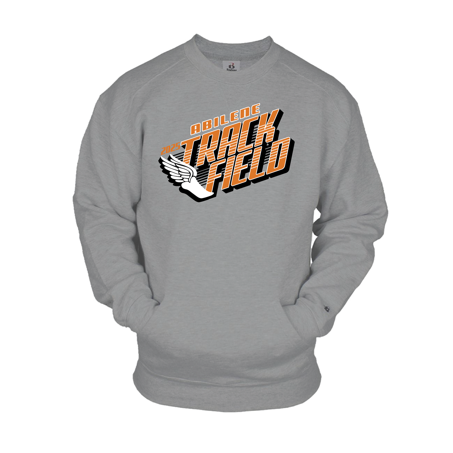 AHS Track - Badger Sport Grey - Pocket Sweatshirt - ONLY SIZES WE HAVE IN STOCK - we may not have all sizes