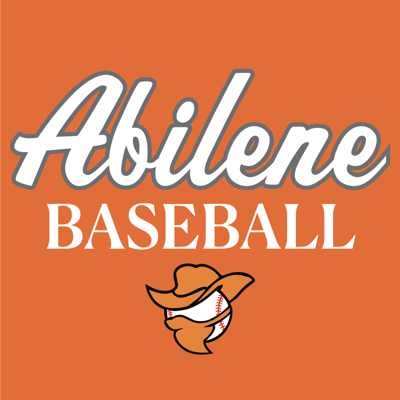 Abilene Baseball Sweatshirt - Gildan Orange - Grey outline