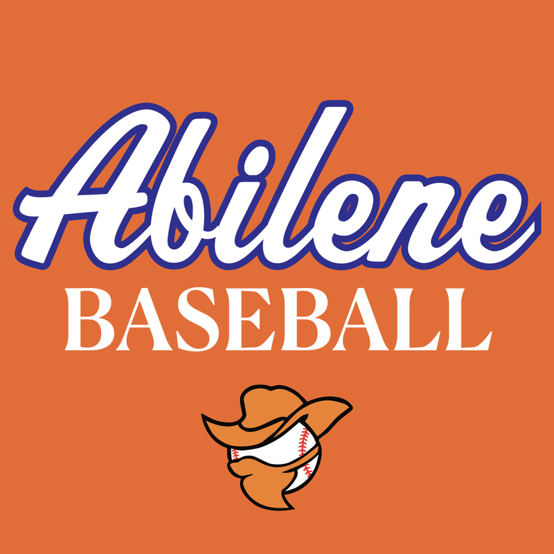 Abilene Baseball Sweatshirt - Gildan Orange - Blue outline