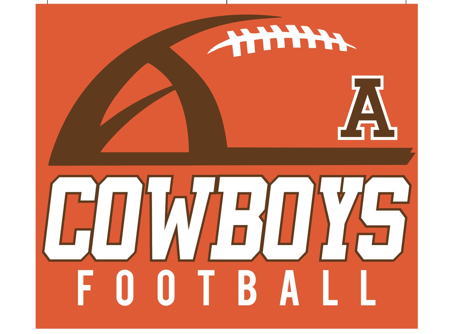 Abilene Cowboys Football -Orange Tshirt