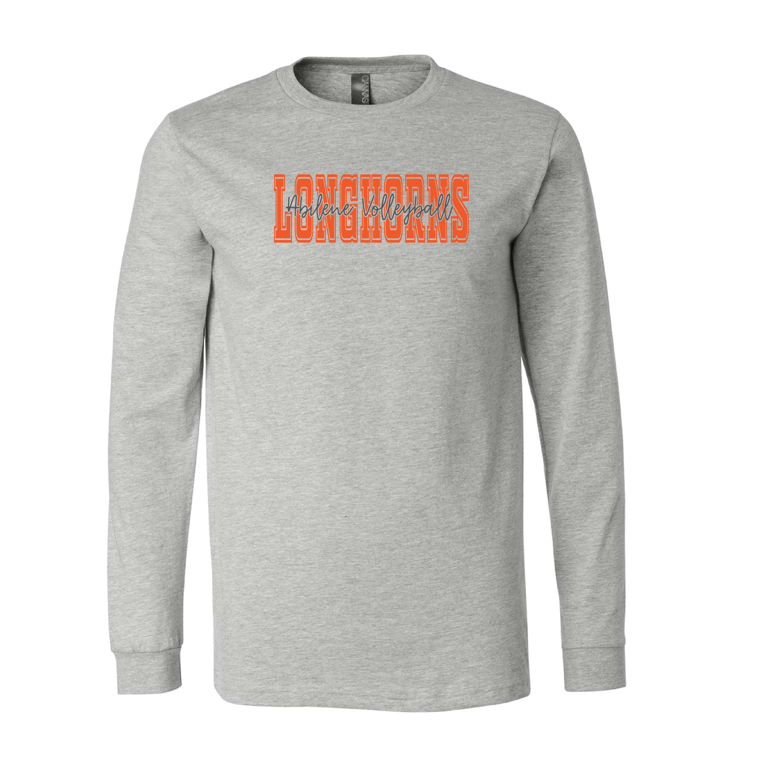 AMS Volleyball - Long Sleeve Bella Canvas Grey