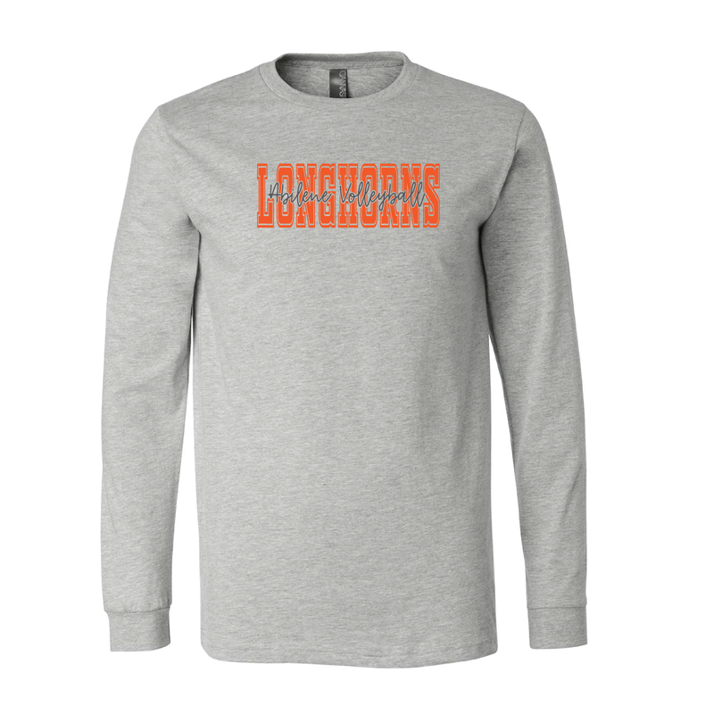 AMS Volleyball - Long Sleeve Bella Canvas Grey