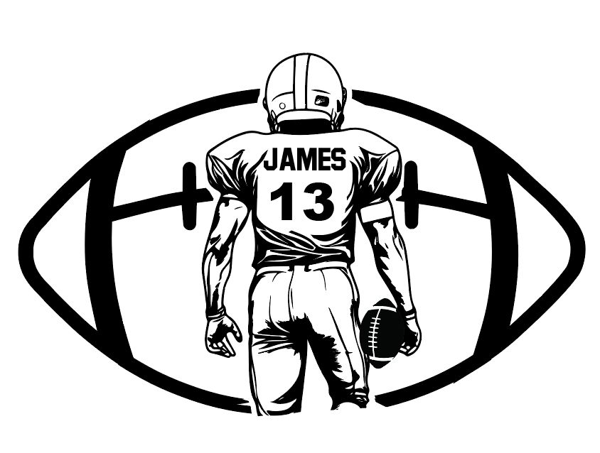 Football FAMILY MEMBER - Player on Back