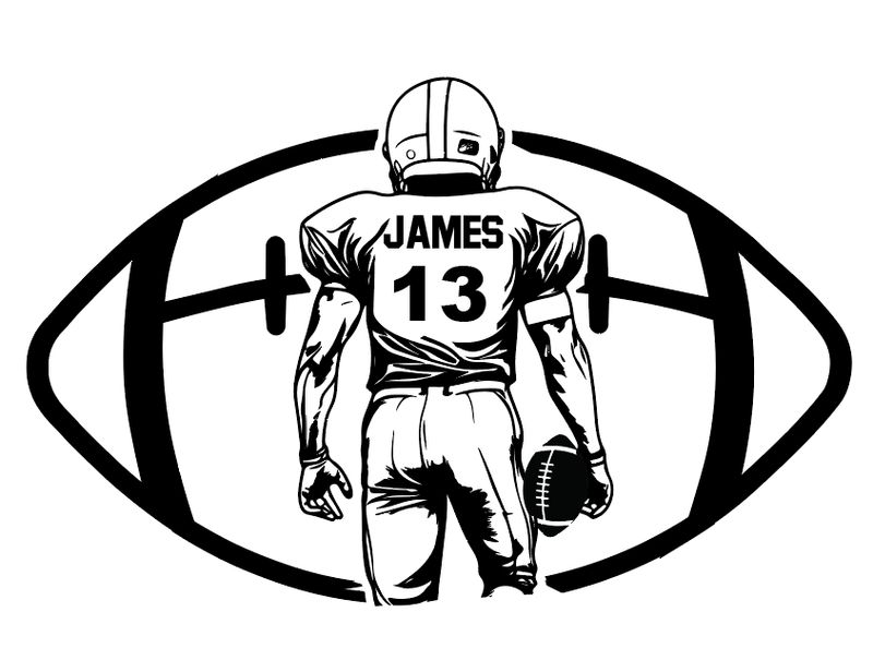 Football FAMILY MEMBER - Player on Back