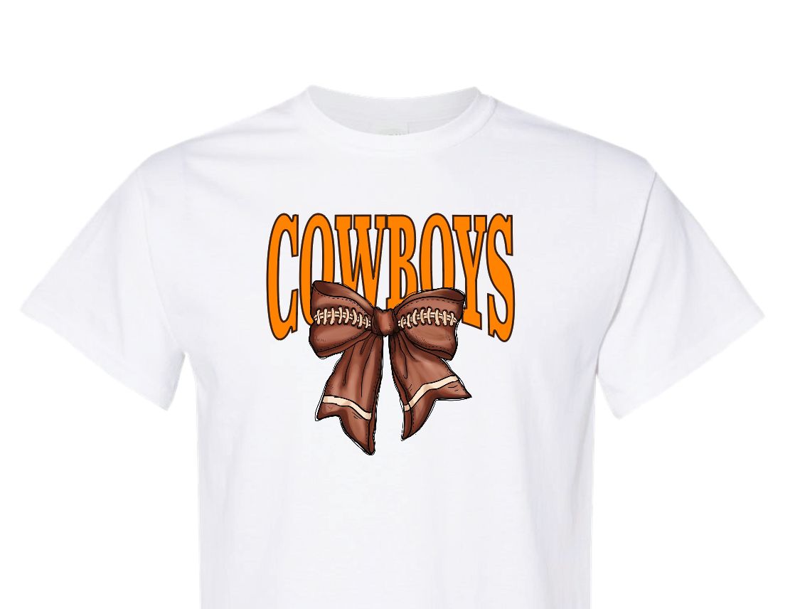 FOOTBALL BOW - WHITE