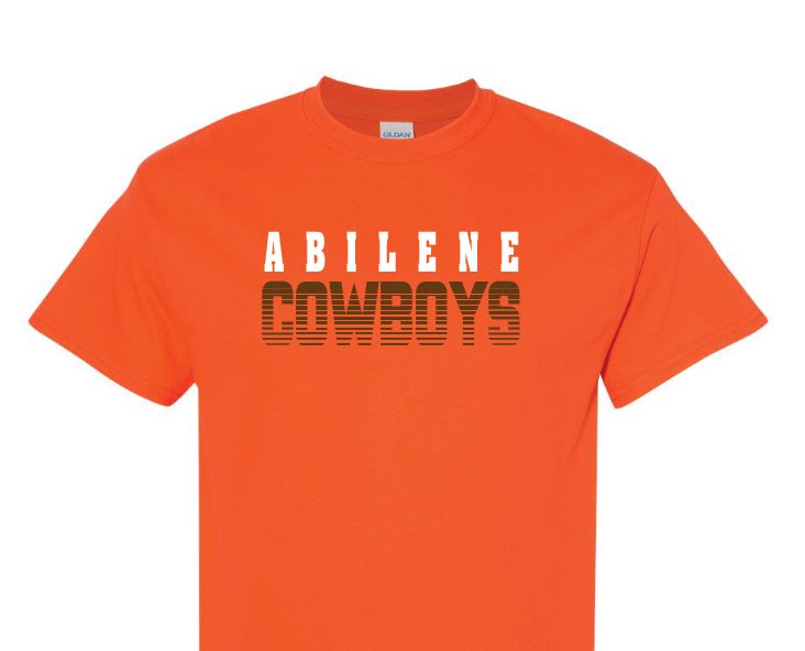 Abilene over Cowboys Lines (V) ORANGE (white and brown)
