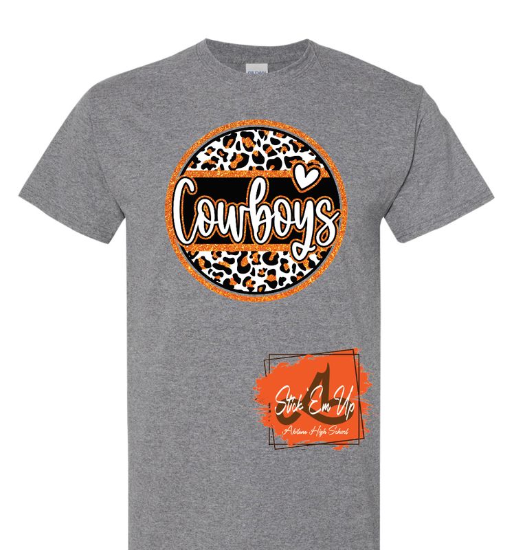 GLITTER COWBOYS LEOPARD CIRCLE