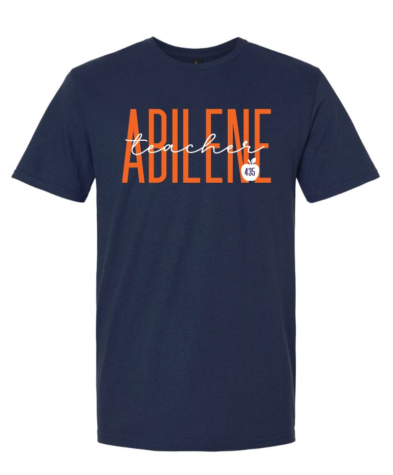 USD 435 Abilene Teacher - Navy, Orange, Grey