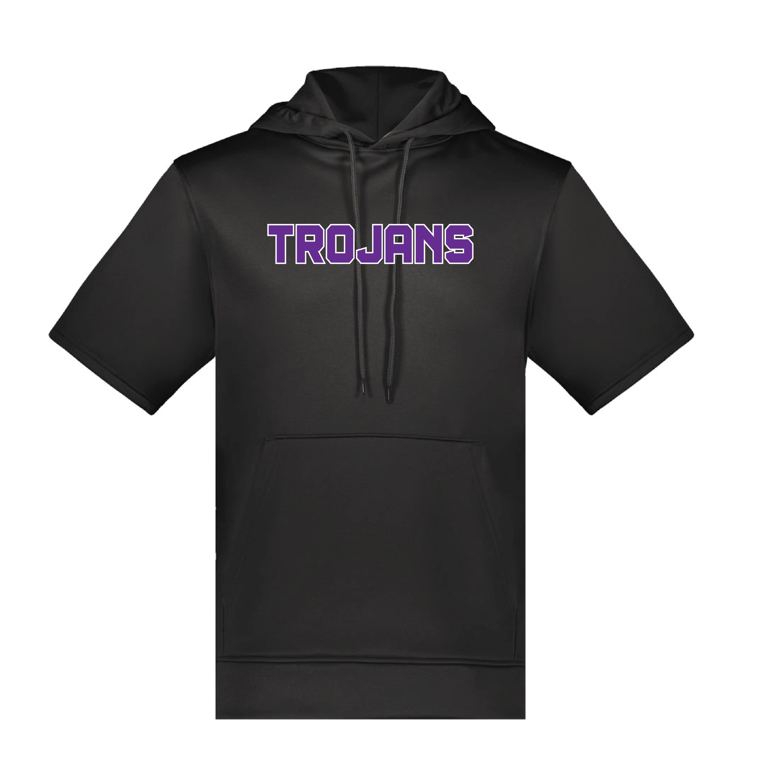 Southeast Basketball Short Sleeve Fleece Hood Performance 100% Polyester - BLACK