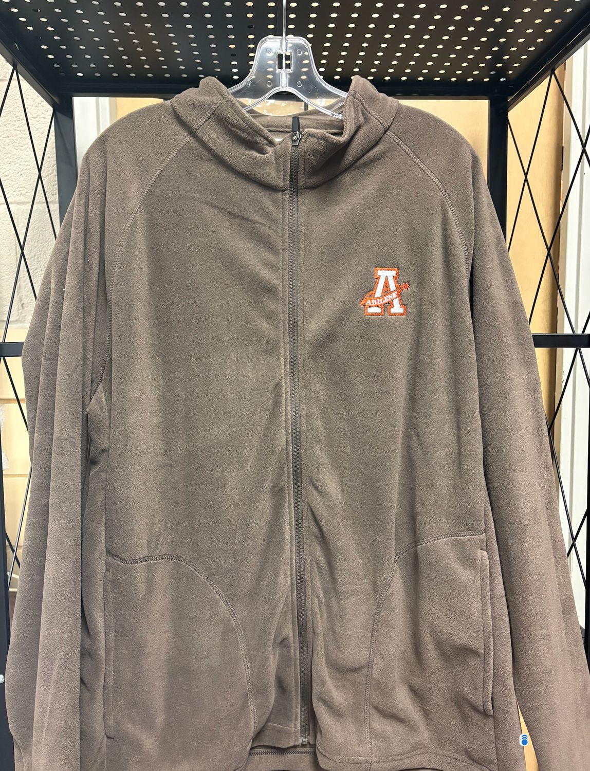 A Logo Brown Microfleece Jacket