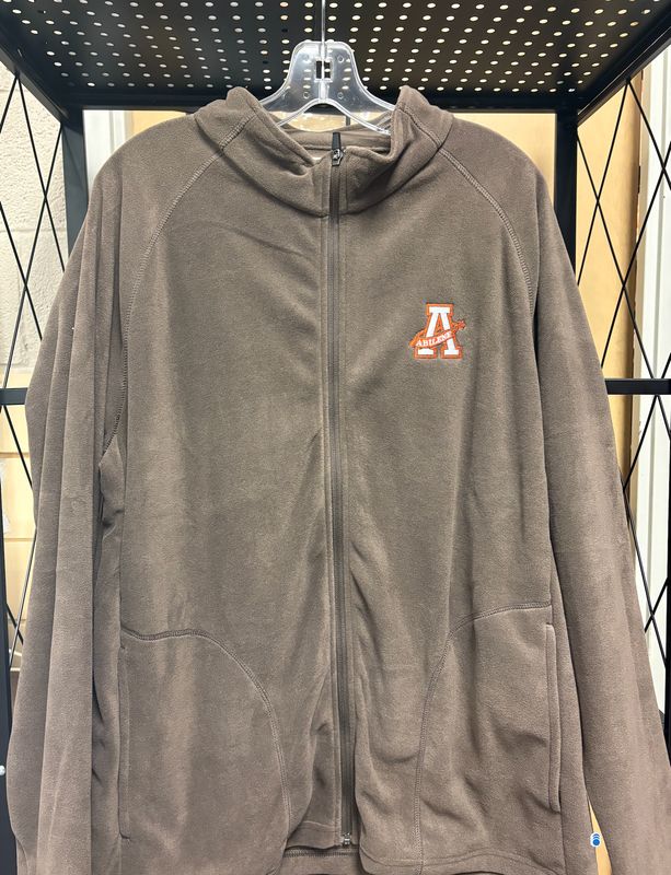 A Logo Brown Microfleece Jacket