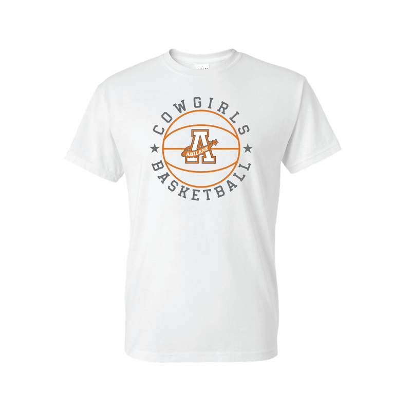 Girls Basketball T-Shirt White - Gildan