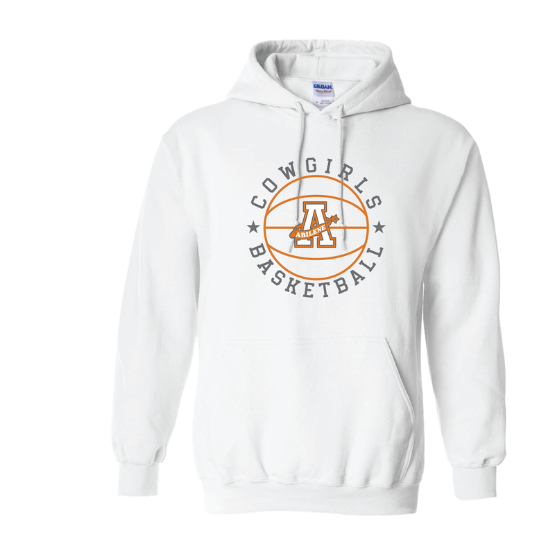 Girls Basketball Hoodie White - Gildan