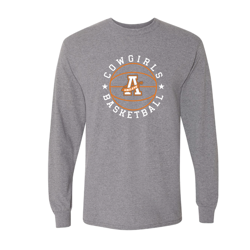 Girls Basketball Long Sleeve Graphite - Gildan