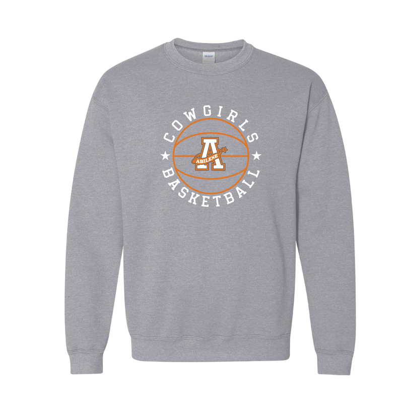 Girls Basketball Crewneck Graphite - Gildan