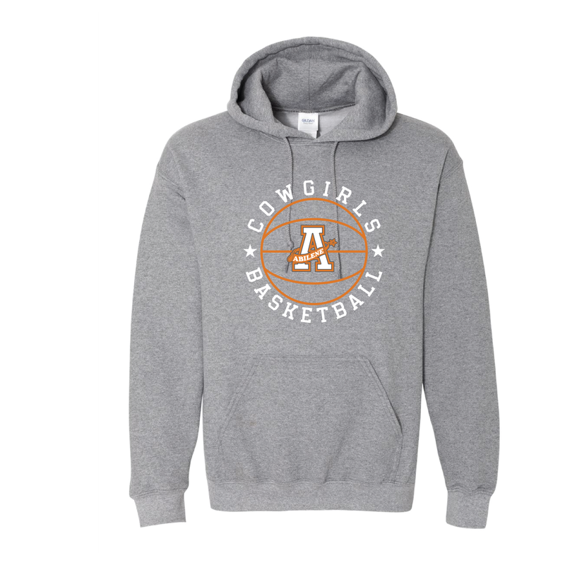Girls Basketball Hoodie Graphite - Gildan