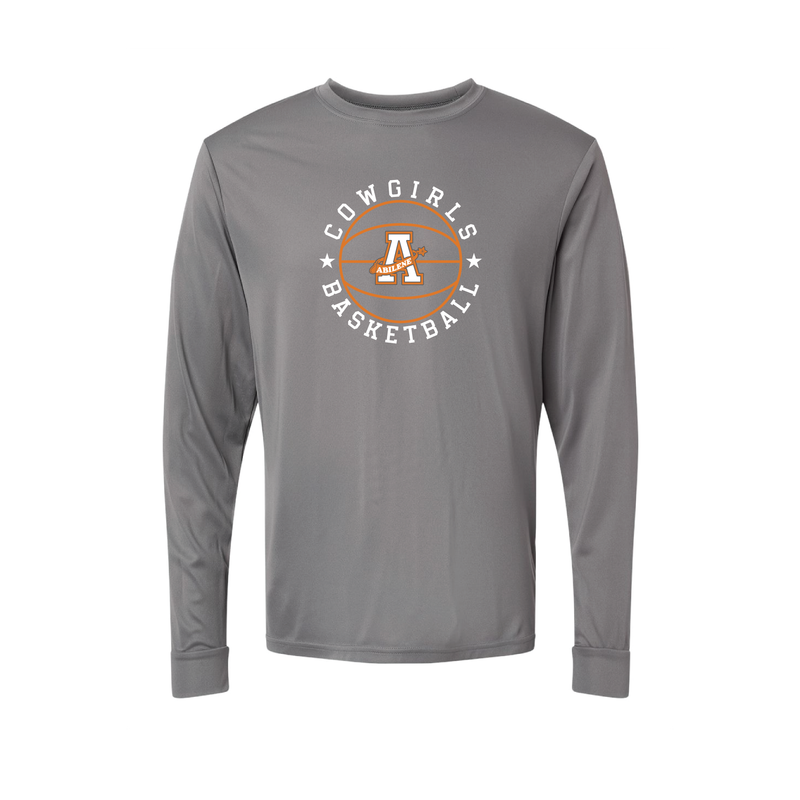 Girls Basketball Long Sleeve Graphite - PERFORMANCE