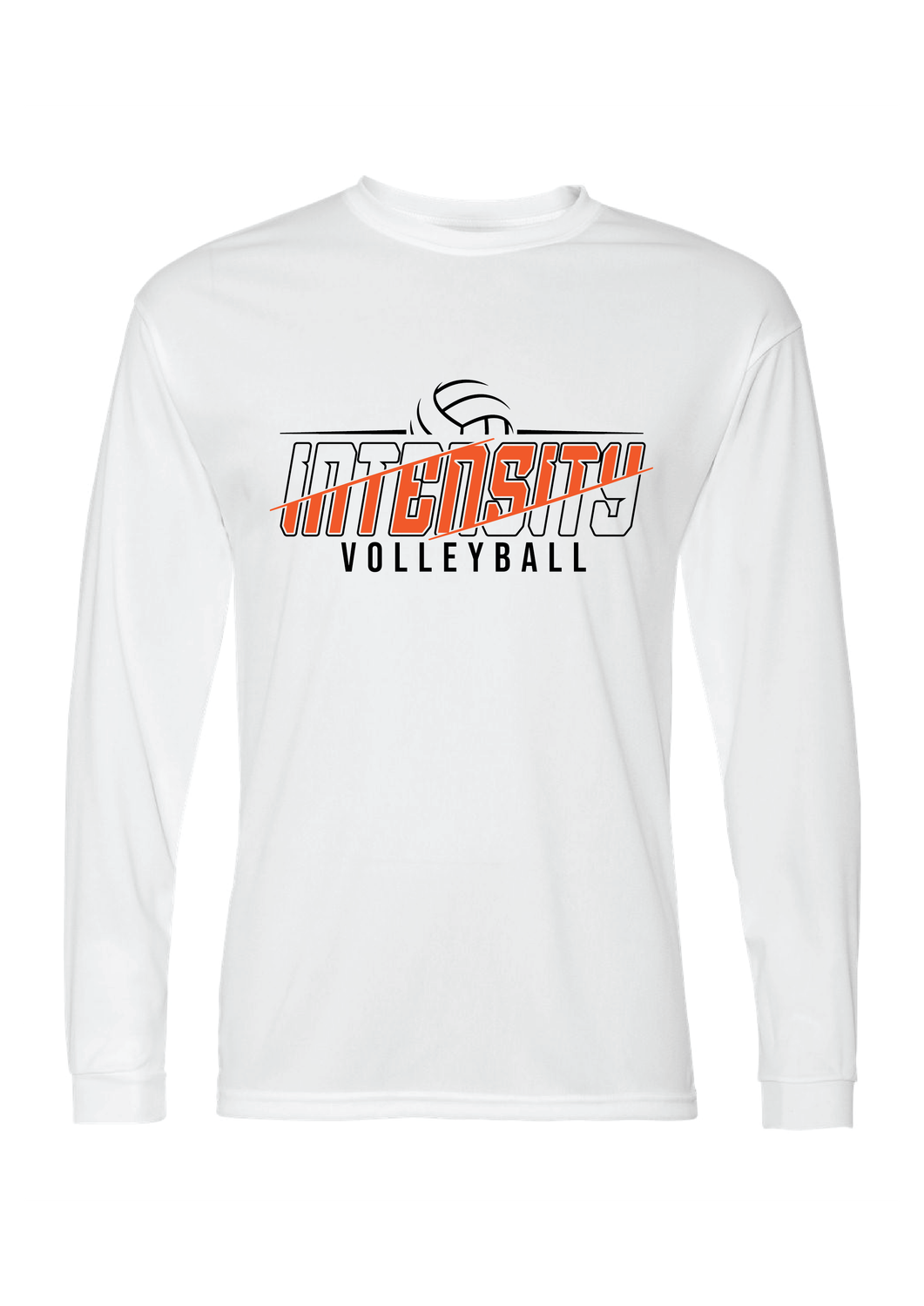 White Intensity Volleyball Long Sleeve Performance