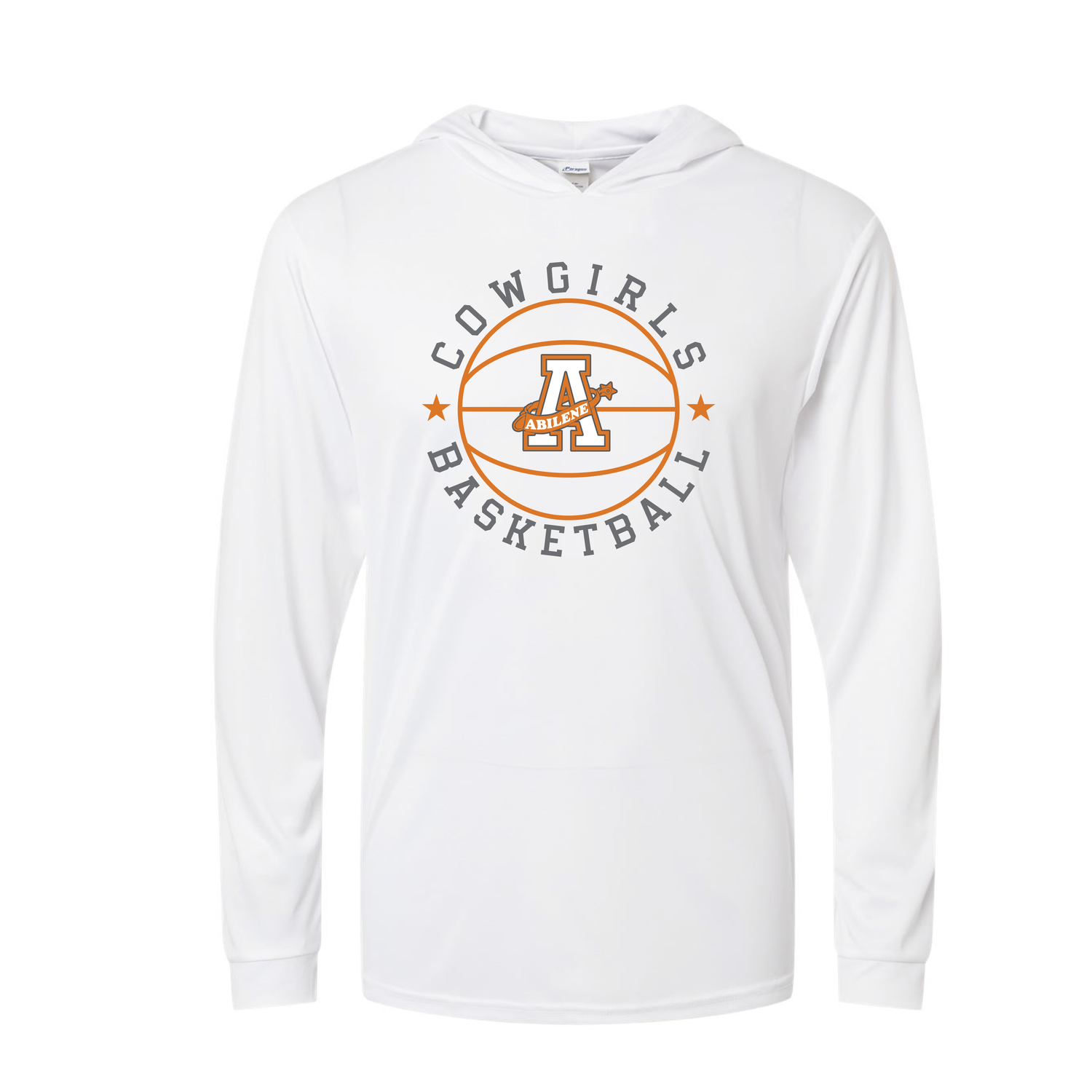 AHS Cowgirl Basketball Hood White - Long sleeve Performance 100% Polyester ITEM 220