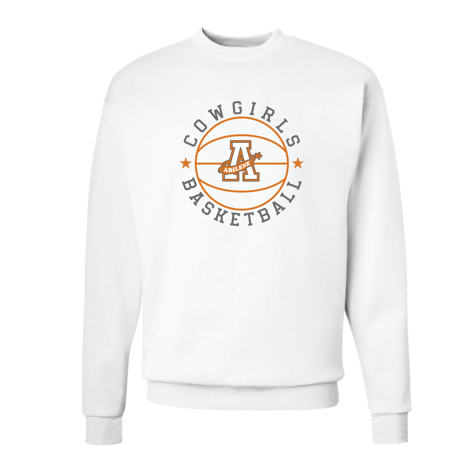 AHS Cowgirl Basketball Crewneck White - Gildan ITEM:  18000