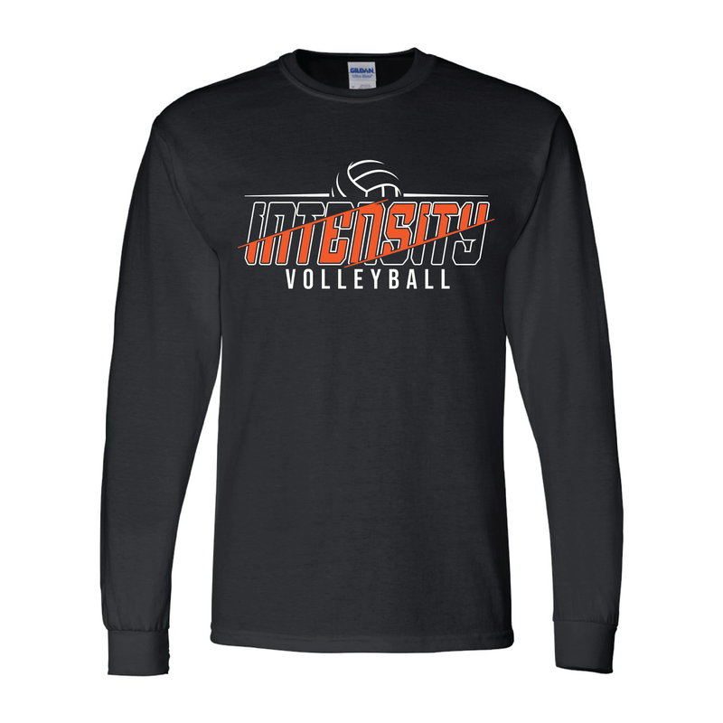 Intensity Volleyball Black Long Sleeve Slanted Design