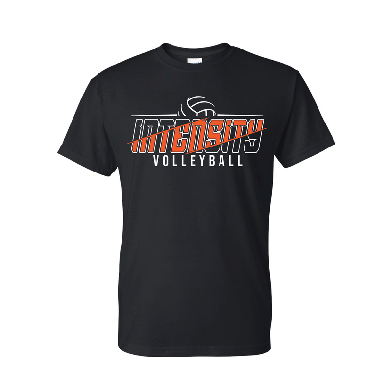 Intensity Volleyball Black tshirt Slanted Design