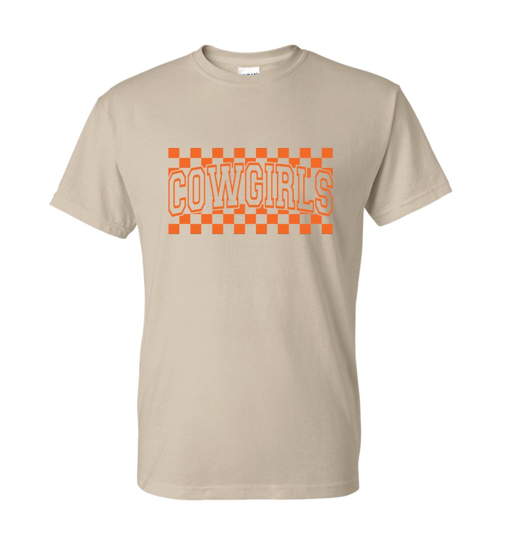 CHECKERED COWGIRLS TSHIRT 8000