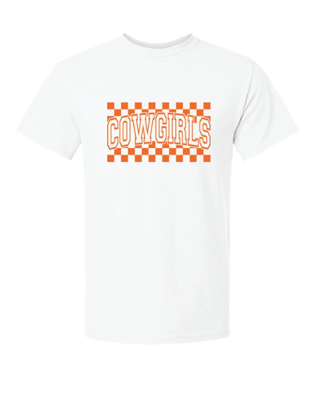 CHECKERED COWGIRLS TSHIRT 8000
