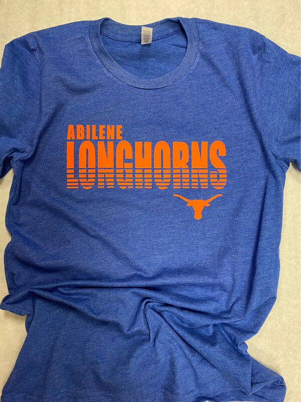 Abilene Longhorns Lines Royal Blue Or NAVY