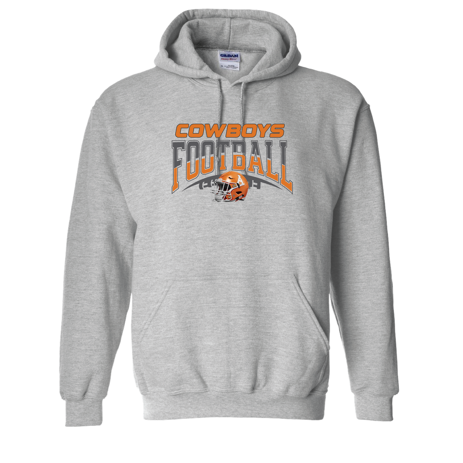 COWBOYS FOOTBALL HOODIE, SPORT GREY 18500