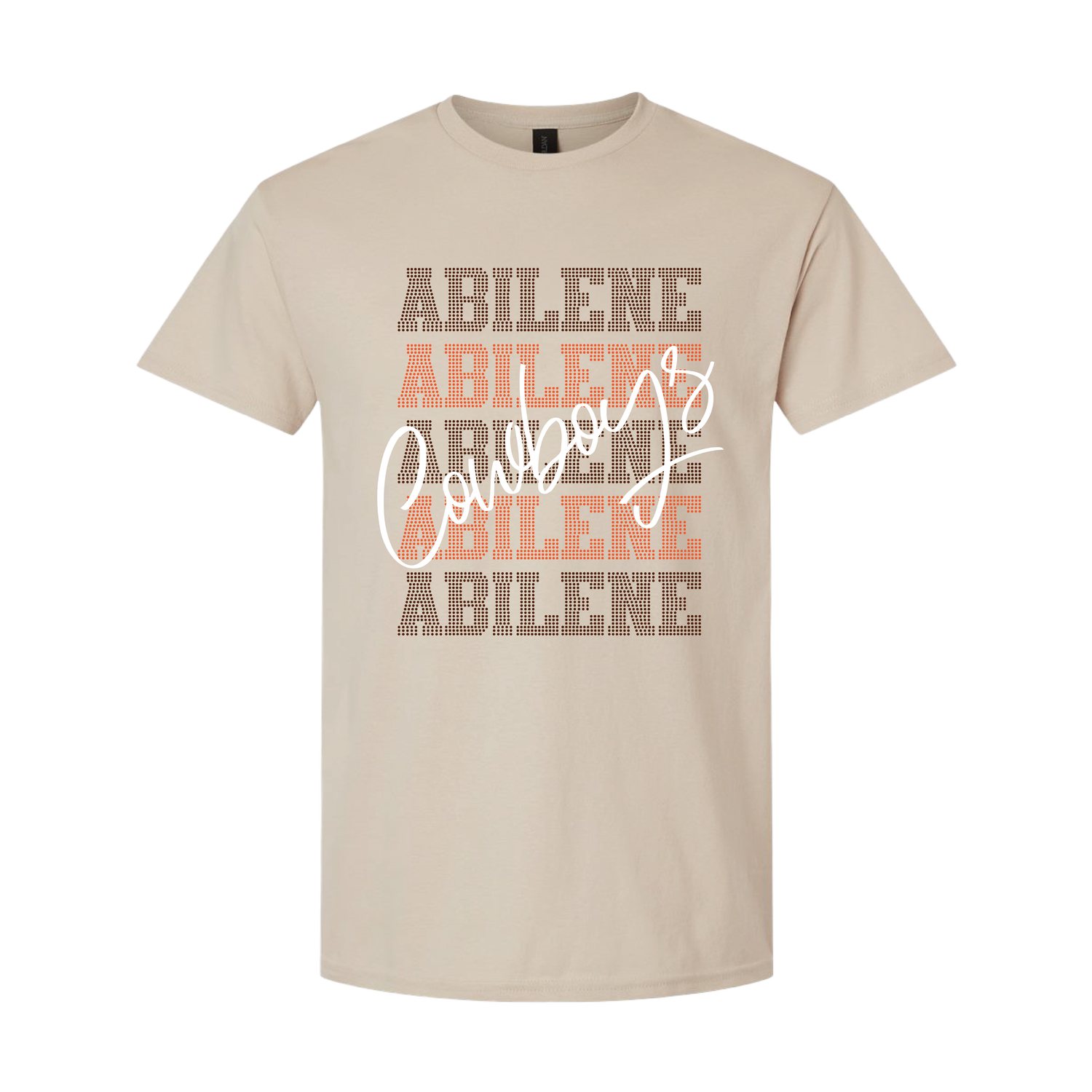 ABILENE COWBOYS DOTS SAND TSHIRT 8000