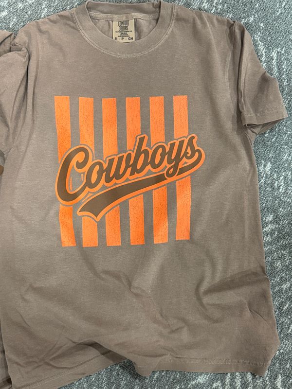 COWBOYS ORANGE LINES COMFORT COLORS 1717