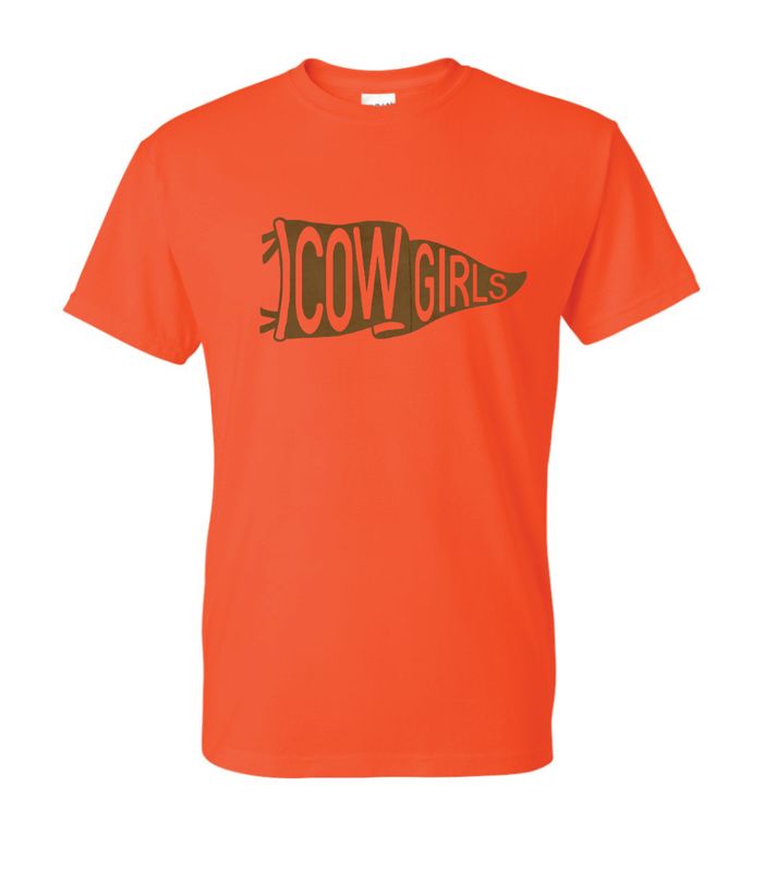 COWGIRLS BROWN PENNANT TSHIRT 8000