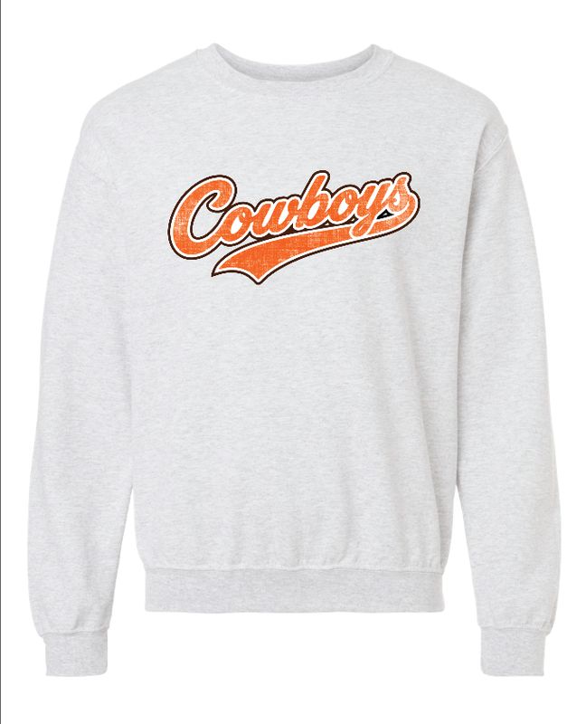 COWBOYS DISTRESS SWEATSHIRT ASH 18000