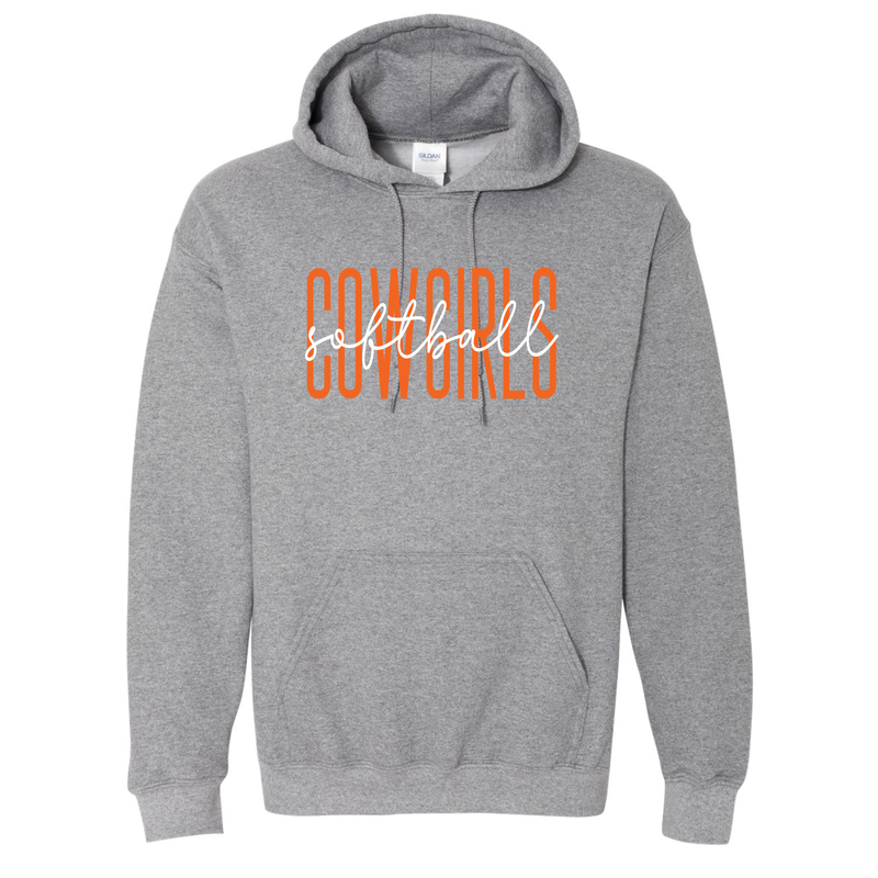 Cowgirl Softball Graphite Hoodie
