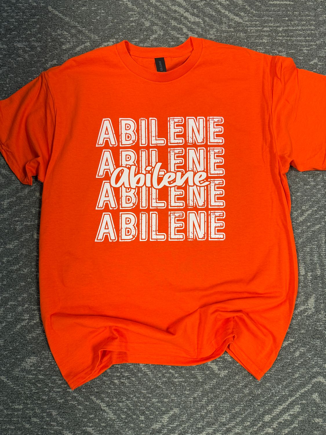 WHITE ABILENE REPEAT TSHIRT ORANGE 8000