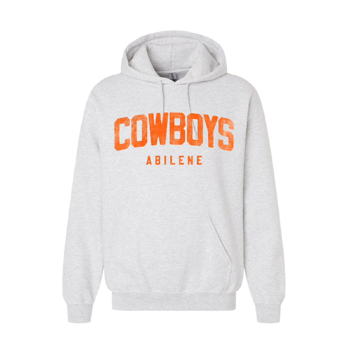ABILENE COWBOYS DISTRESSED HOODIE ASH 18500