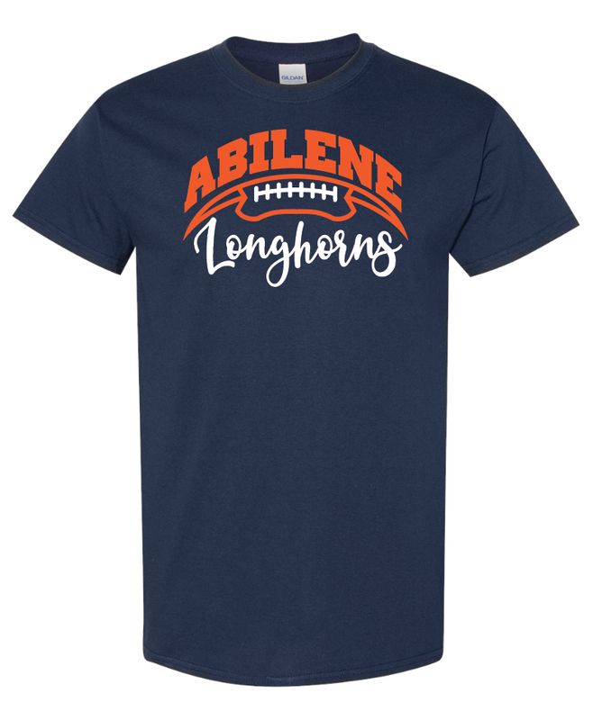 Abilene Script LONGHORNS Football Curve - NAVY